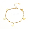 Butterfly Charm Necklace and Bracelets SJEW-JS01215-2