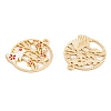 Rack Plating Alloy Enamel Pendants FIND-A040-05A-G-3