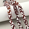 Rice Shape Tibetan Style dZi Beads Strands G-A269-A11-01-1