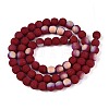 Frosted Opaque Glass Beads Strands LS-GLAA-T032-P6mm-MBB05-2