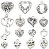 90Pcs 15 Style Tibetan Style Alloy Pendants TIBEP-SC0002-55-1