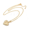 Brass Micro Pave Clear Cubic Zirconia Heart Pendant Necklaces NJEW-Q040-01G-2