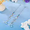2Pcs Brass Sun Moon Star Hanging Ornaments HJEW-TA00371-4