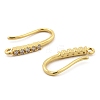 Brass with Cubic Zirconia Earring Hooks X1-KK-Q782-02G-2