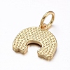 Brass Enamel Charms KK-L178-08G-2