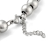 Non-Tarnish 202 Stainless Steel Round Beaded Bracelets for Men Women BJEW-D034-01P-3