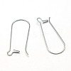 Tarnish Resistant 304 Stainless Steel Hoop Earrings Findings Kidney Ear Wires STAS-E009-4-1