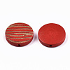 Painted Natural Wood Beads WOOD-T021-50B-04-2