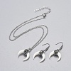 Shell Pendants Necklaces and Dangle Earrings Jewelry Sets SJEW-JS01021-1