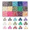 15 Colors Handmade Polymer Clay Beads Strands CLAY-YW0001-45-1