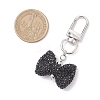 Bowknot Polymer Clay Rhinestone Pendants Decorations HJEW-JM04197-04-3