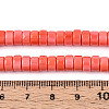 Opaque Solid Color Glass Beads Strands GLAA-N026-3x6mm-05-4