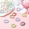 10Pcs Spray Painted Alloy Spring Gate Rings FIND-YW0009-45-4