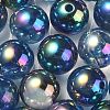 UV Plating Rainbow Iridescent Acrylic Beads PACR-E001-03D-1