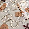 24Pcs Wood Round Beaded Stretch Bracelets BJEW-GO0001-41-4