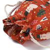 Christmas Theme Cloth Printed Storage Bags ABAG-F010-02A-01-3