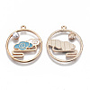 Chinese Style Alloy Pendants X-RESI-R431-04A-RS-2