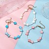 Natural White Shell Star & Glass Seed Beaded Bracelets for Women BJEW-JB13282-1