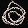 Electroplate Glass Beads Strands EGLA-D015-12x8mm-23-2