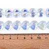 Electroplate Transparent Glass Beads Strands X-EGLA-N056-01A-02-4