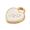 (Defective Closeout Sale: Enamel Yellowing) Golden Alloy Enamel Charms ENAM-XCP0001-47B-3