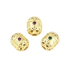 Brass Micro Pave Cubic Zirconia Beads KK-A226-09G-1