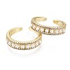 Brass Micro Pave Clear Cubic Zirconia Cuff Rings RJEW-S044-079-NF-2