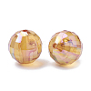 AB-Color Plated Transparent Acrylic Beads TACR-R136-02-2