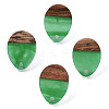 Resin & Walnut Wood Stud Earring Findings MAK-N032-006A-H03-1