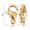 Ion Plating(IP) 304 Stainless Steel Lobster Claw Clasps STAS-H352-01B-G-01-4