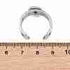 Hollow Cross 304 Stainless Steel Cuff Ring Components SA-CBA098D-02P-A-3