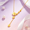 Brass Flower Tassel Pendant Necklaces for Women WG8DA3A-01-3