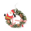 Plastic Christmas Wreath Decorations HJEW-B002-03-1