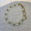 201 Stainless Steel Round & Handmade Lampwork Hexagon Beaded Bracelets WG895AC-05-1