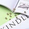Brass Cubic Zirconia Beads ZIRC-F001-31G-6