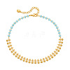 Faceted Rhondelle Glass & Brass Disc Tassel Anklets for Women FS-WGF22A3-01-1