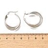 201 Stainless Steel Twist Hoop Earrings EJEW-Q026-04P-3