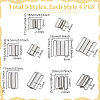 20Pcs 5 Styles Alloy Bikini Clips FIND-PH0027-12-2