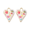 Rack Plating Alloy Enamel Pendants FIND-C050-09G-03-1