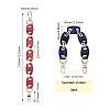 Givenny-EU 2Pcs 2 Colors Acrylic Curb Chain Bag Strap FIND-GN0001-29-3