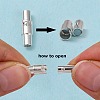 Brass Locking Tube Magnetic Clasps LS-X-MC079-S-4
