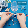 BENECREAT 24Pcs 24 Style Independence Day Theme Alloy Enamel Wine Glass Charms AJEW-BC0003-94-3