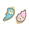 Brass Enamel Pendants KK-A293-02G-01-2