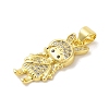 Rack Plating Brass Cubic Zirconia Pendants KK-S380-30G-03-2