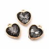 Faceted Glass Rhinestone Pendants GLAA-I051-B07-2