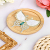 1Pc Butterfly Zinc Alloy Rhinestone Lapel Pins JEWB-LP0001-31-3