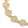 Brass Micro Pave Cubic Zirconia Link Bracelets for Women BJEW-U013-01G-04-2