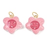 Printed Opaque Acrylic Pendants SACR-P036-01E-G-1