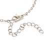 Rack Plating Alloy Hand Pendant Necklaces Sets NJEW-B081-10-7