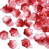 Transparent Two Tone Spray Painted Glass Beads GLAA-Q089-002B-005-1